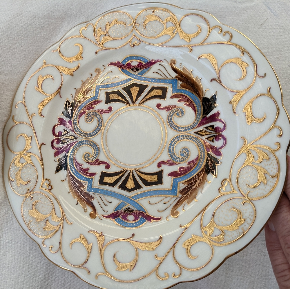 Boseck & Co Imperial Vienna Austria Art Nouveau Handpainted Porcelain Plates - 4 - Picture 7 of 16